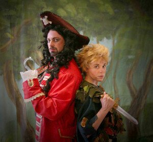 Peter pan 1 Tabatha S. Skanes (Peter Pan) and Erik Austin (Captain Hook) star in PETER PAN July 10 - 19, Spanos Theater, PAC San Luis Obispo